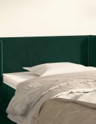 vidaXL Горна табла за легло тъмнозелена 103x16x78/88 см кадифе