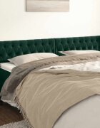 vidaXL Горна табла за легло тъмнозелена 203x16x78/88 см кадифе