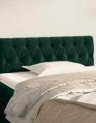 vidaXL Горна табла за легло тъмнозелена 90x7x78/88 см кадифе