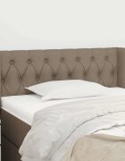vidaXL Горна табла за легло таупе 103x16x78/88 см плат