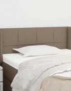 vidaXL Горна табла за легло таупе 93 x 16 x 78/88 см плат