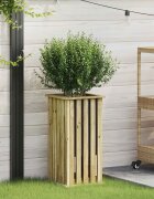 vidaXL Градинарски кутии Кафяво 33 x 33 x 65 см