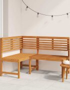 vidaXL Градинска ъглова пейка 140 cм акация масив