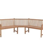 vidaXL Градинска ъглова пейка 185x185x90 см тиково дърво масив