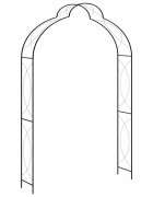vidaXL Градинска арка черна 150x34x240 см желязо