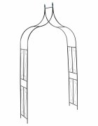 vidaXL Градинска арка тъмнозелена 142x37x275 см желязо