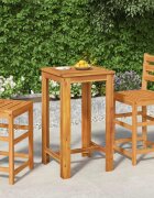 vidaXL Градинска бар маса 60x60x105 см масивна акация