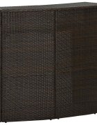 vidaXL Градинска бар маса кафява 120x55x110 см полиратан