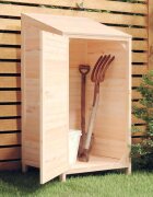 vidaXL Градинска барака 55x52x112 см чамово дърво масив