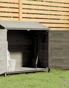 vidaXL Градинска барака антрацит 102x52x112 см чамово дърво масив