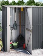 vidaXL Градинска барака антрацит 1805x97x2095 см поцинкована стомана
