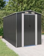 vidaXL Градинска барака антрацит 192x357x223 см поцинкована стомана