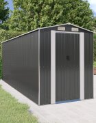 vidaXL Градинска барака антрацит 192x523x223 см поцинкована стомана