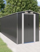 vidaXL Градинска барака антрацит 192x606x223 см поцинкована стомана
