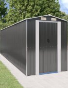 vidaXL Градинска барака антрацит 192x689x223 см поцинкована стомана