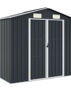 vidaXL Градинска барака антрацит 205x129x183 см поцинкована стомана