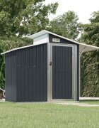 vidaXL Градинска барака антрацит 270x130x2085 см поцинкована стомана