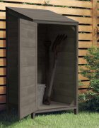 vidaXL Градинска барака антрацит 55x52x112 см чамово дърво масив