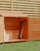 vidaXL Градинска барака кафява 102x52x112 см чамово дърво масив