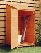 vidaXL Градинска барака кафява 55x52x112 см чамово дърво масив