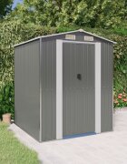 vidaXL Градинска барака светлосива 192x191x223 см поцинкована стомана