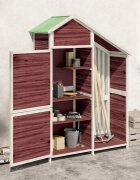 vidaXL Градинска барака за инструменти мока 120x535x170 см бор масив