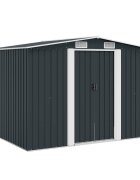 vidaXL Градинска барака за съхранение антрацит стомана 257x205x178 см