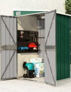 vidaXL Градинска барака за стенен монтаж зелена 118x100x178 см стомана