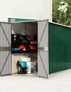 vidaXL Градинска барака зелена 118x288x178 см поцинкована стомана