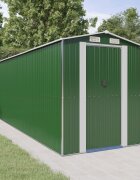 vidaXL Градинска барака зелена 192x606x223 см поцинкована стомана