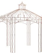 vidaXL Градинска беседка антично кафяво 4 м желязо