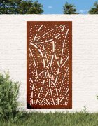 vidaXL Градинска декорация 105x55 см кортенова стомана дизайн с листа