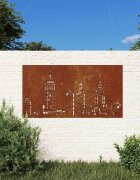 vidaXL Градинска декорация 105x55см стомана кортен дизайн небостъргачи