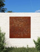 vidaXL Градинска декорация 55x55 см кортенова стомана дизайн слънце