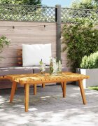 vidaXL Градинска кафе маса 90x55x35 см акация масив
