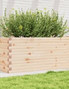 vidaXL Градинска кашпа 110x60x455 см масивна борова дървесина