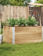 vidaXL Градинска кашпа 120x80 см борова дървесина масив