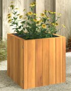 vidaXL Градинска кашпа 25x25x25 см масивна акация