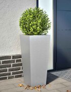 vidaXL Градинска кашпа 35x35x75 см поцинкована стомана