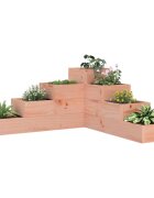 vidaXL Градинска кашпа 4 нива 805x79x36 см масивна дугласка дървесина
