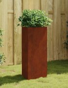 vidaXL Градинска кашпа 40x345x75 см кортенова стомана