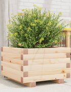 vidaXL Градинска кашпа 40x40x265 см масивна борова дървесина