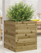vidaXL Градинска кашпа 40x40x46 см импрегнирано борово дърво