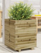 vidaXL Градинска кашпа 40x40x495 см импрегниран бор