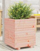 vidaXL Градинска кашпа 40x40x495 см масивна дугласка дървесина
