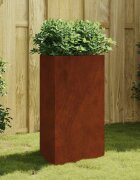 vidaXL Градинска кашпа 50x43x75 см кортенова стомана