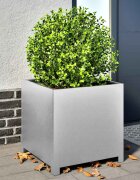 vidaXL Градинска кашпа 50x50x50 см поцинкована стомана