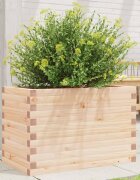 vidaXL Градинска кашпа 70x40x455 см масивна борова дървесина