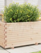 vidaXL Градинска кашпа 90x40x495 см масивна борова дървесина