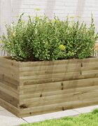 vidaXL Градинска кашпа 90x60x455 см импрегнирано борово дърво
